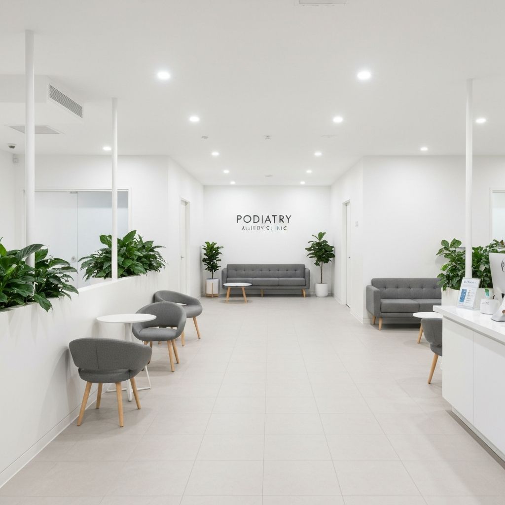 Welcoming reception area at New Lambton Podiatry clinic